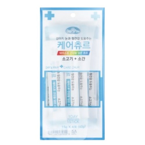 데이스포 독 케어츄르 소고기+소간 60g (15g x 4p)