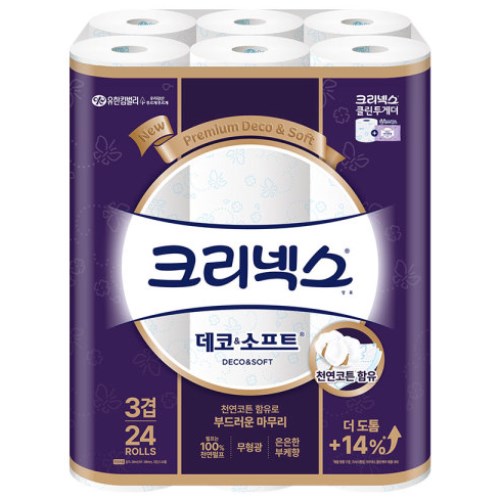 크리넥스 데코 앤 소프트 28m (24롤)