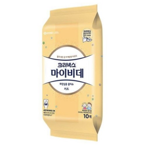 크리넥스 마이비데 키즈 화장실용 물티슈 리필형 10매