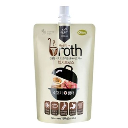 오네스토펫푸드 헬시브로스 소고기 황태 180ml
