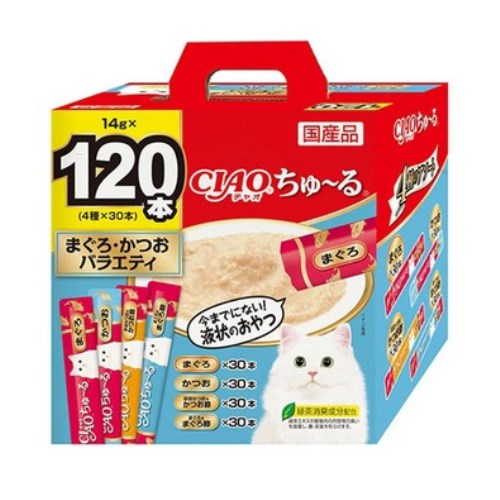 이나바 챠오츄르 참치&가다랑어 버라이어티 SC-216 1680g (14g x 120p)