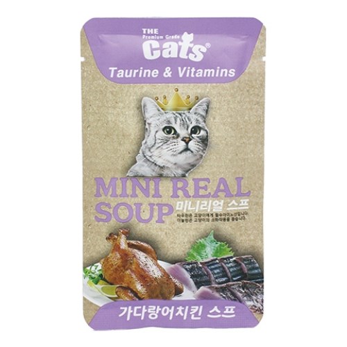 더캣츠 미니리얼스프 가다랑어치킨스프 파우치 40g