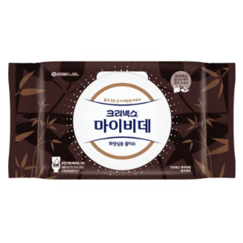 크리넥스 마이비데 밤부케어 화장실용 물티슈 캡형 40매