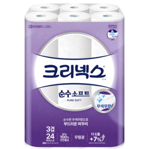 크리넥스 순수 소프트 28m (24롤)