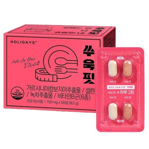 홀리데이즈 쑤욱핏 700mg 56정