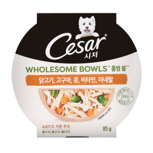 시저 홀썸볼 닭고기, 고구마, 콩, 비타민, 미네랄 85g