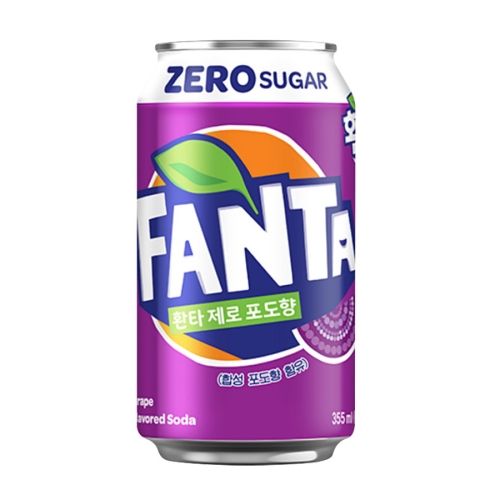 코카콜라음료 환타 제로 포도향 355ml