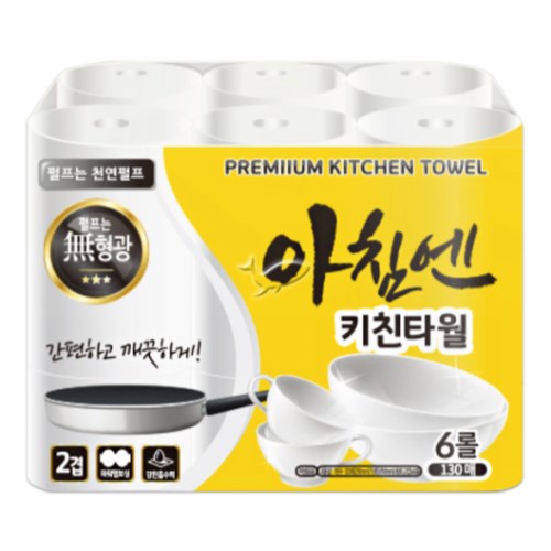 광진산업 아침엔 키친타월 130매 (6입)