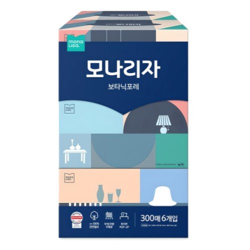 모나리자 보타닉포레 미용티슈 300매 (6입)