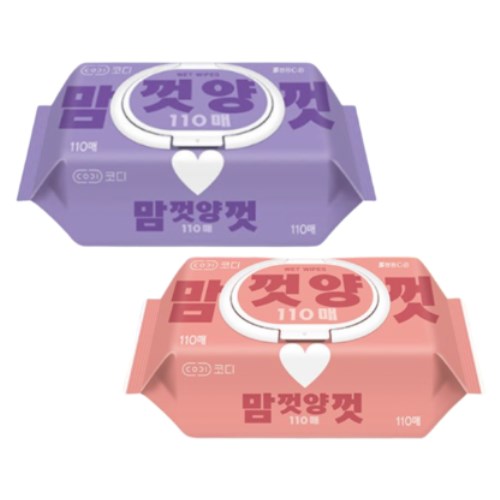 코디 맘껏양껏 물티슈 캡형 110매