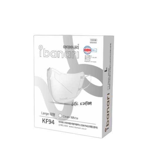 아이바나리 새부리형 컬러마스크 KF94 대형