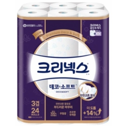 크리넥스 데코 앤 소프트 26m (24롤)