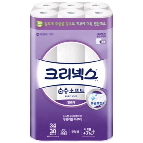 크리넥스 순수 소프트 알로에 27m (30롤)