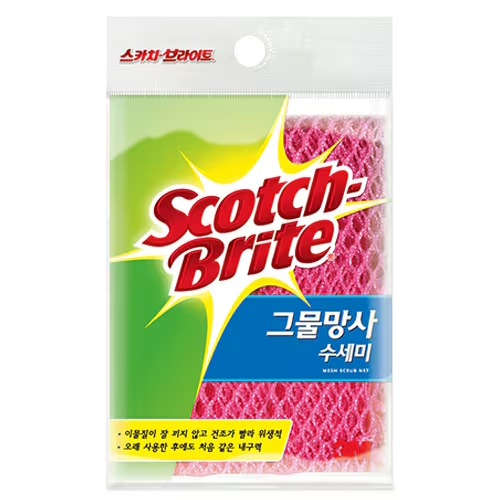 3M 스카치브라이트 그물망사 수세미 [2개]
