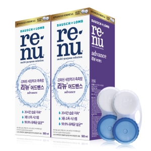 리뉴 어드밴스 500ml x 2개 + 렌즈케이스 2개