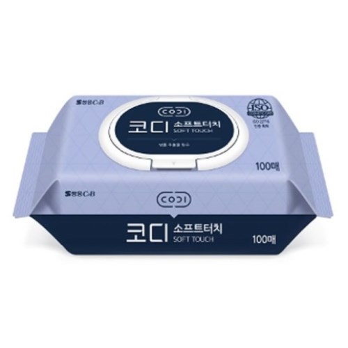 코디 소프트터치 물티슈 캡형 100매