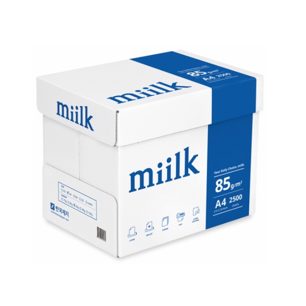 한국제지 밀크 복사용지 A4 85g [7,500매]
