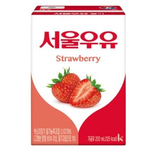  서울우유 멸균 딸기 우유 200ml [24개]