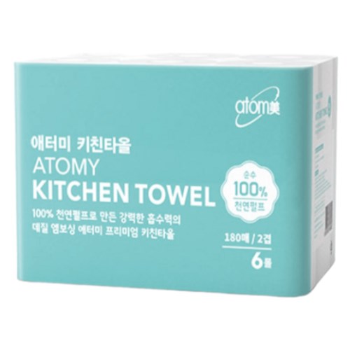애터미 키친타월 180매 (6입)