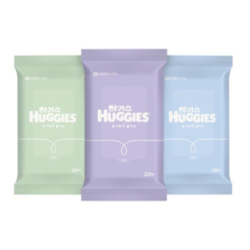 하기스 퓨어 쁘띠 물티슈 리필형 20매