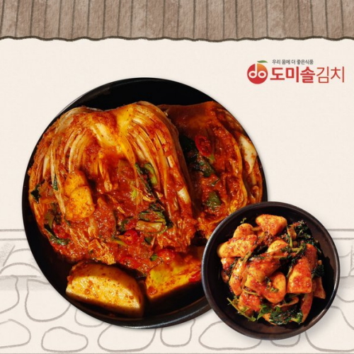 도미솔식품 사랑채 포기김치 3kg + 총각김치 2kg