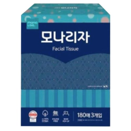 모나리자 미용티슈 180매 (3입)