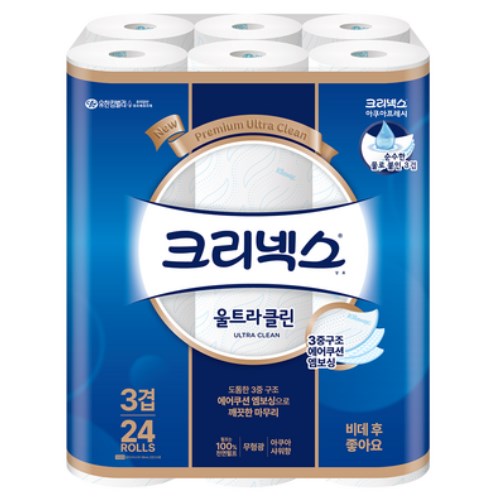 크리넥스 울트라 클린 27m (24롤)