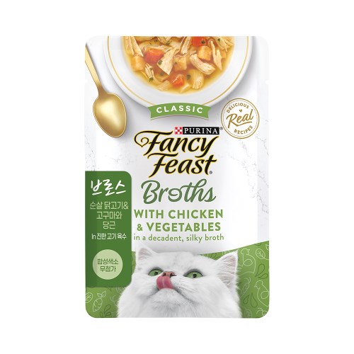 팬시피스트 브로스 순살닭고기&고구마와 당근 in 진한 고기 육수 파우치 40g