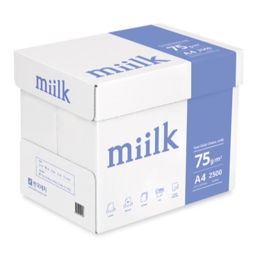 한국제지 밀크 복사용지 A4 75g [500매]