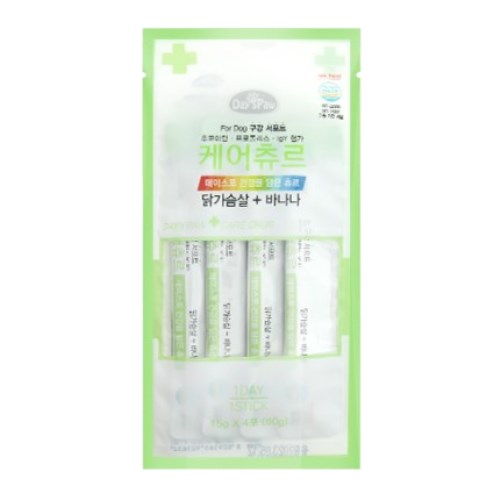 데이스포 독 케어츄르 닭가슴살+바나나 60g (15g x 4p)