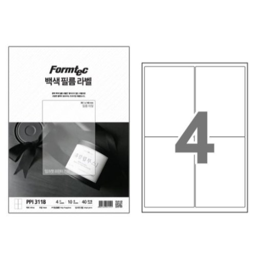 폼텍  백색 필름 라벨 3118