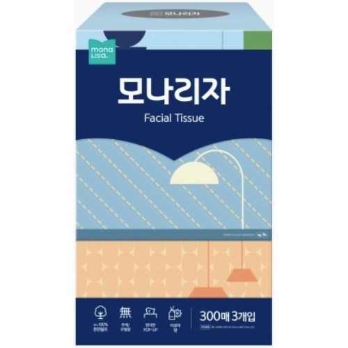 모나리자 미용티슈 300매 (3입)