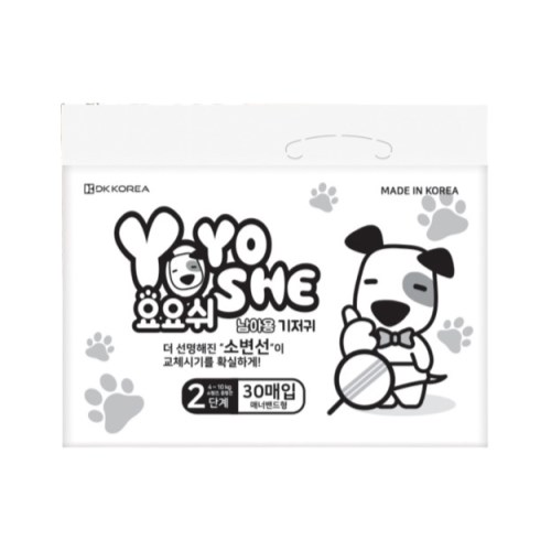 DK코리아 요요쉬 매너밴드 기저귀 남아용 2단계 30매