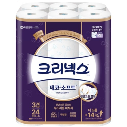 크리넥스 데코 앤 소프트 33m (24롤)