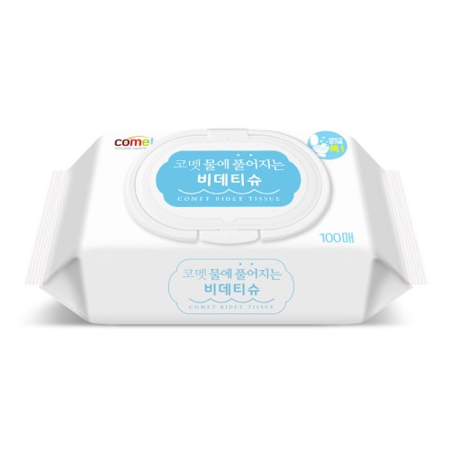 코멧 물에 풀어지는 비데티슈 캡형 100매