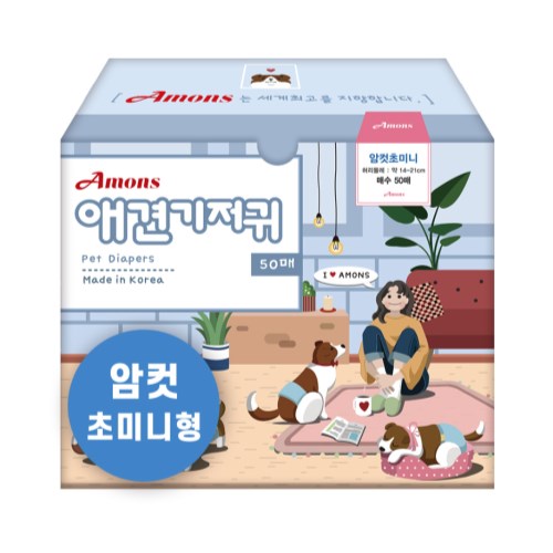 아몬스 애견기저귀 암컷용 초미니형 50매