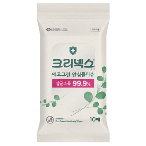 크리넥스 에코그린 안심물티슈 리필형 10매
