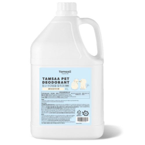 탐사 반려동물 탈취제 베이비파우더향 리필 4L