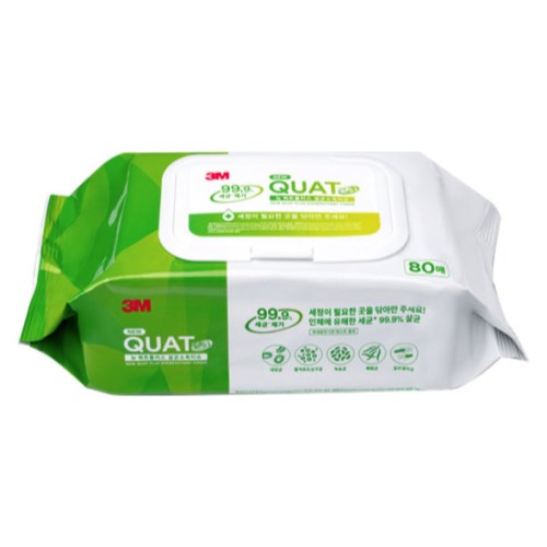 3M  쿼트플러스 살균소독티슈 캡형 80매