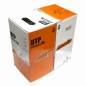 강원전자 NETmate CAT.5e UTP 단선 보급형 랜케이블 박스[블루,305m]