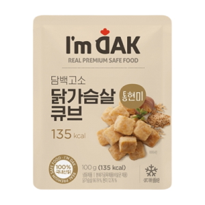 제이웰푸드 아임닭 담백고소 통현미 닭가슴살 큐브 100g [20개]