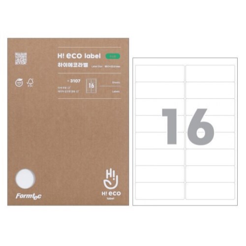 폼텍  하이에코 주소용 라벨 3107