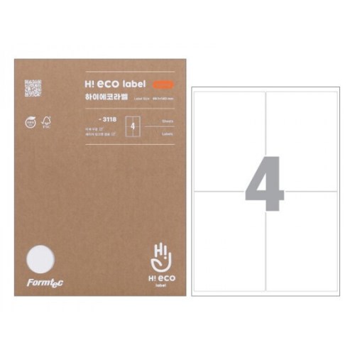 폼텍  하이에코 물류관리용 라벨 3118