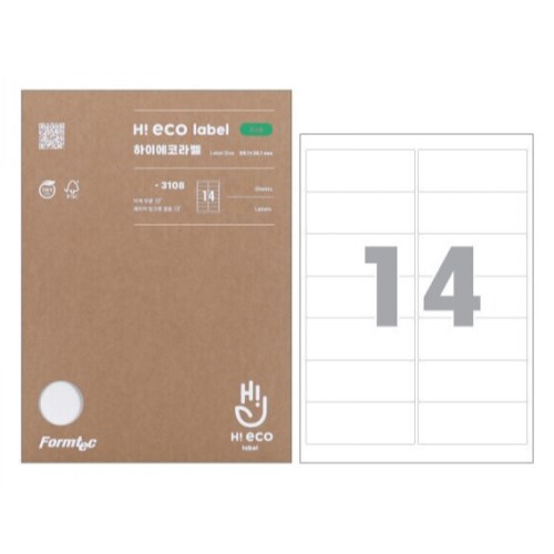 폼텍  하이에코 주소용 라벨 3108
