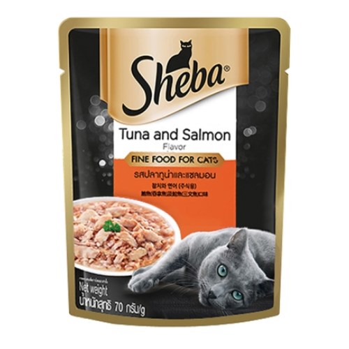쉬바 주식 참치와 연어 파우치 70g