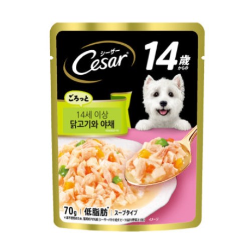 시저 파우치 14세이상 닭고기와 야채 70g