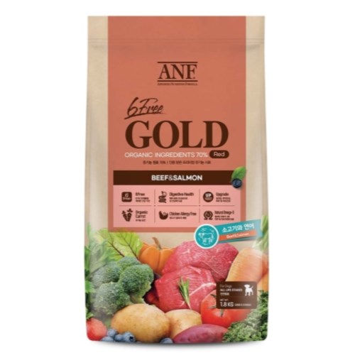 ANF 독 6 Free 골드 소고기&연어 10kg