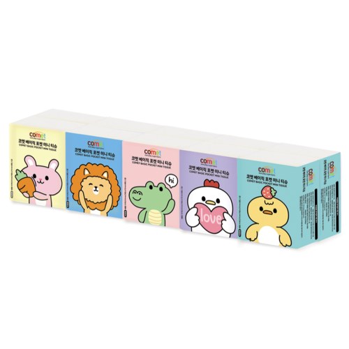 코멧 베이직 포켓 미니 티슈 10매 (10입)