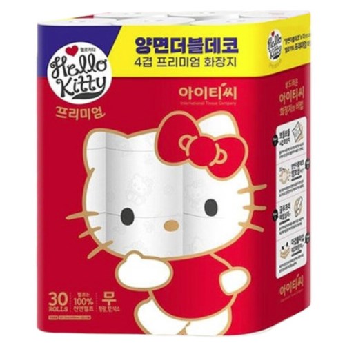  헬로키티 프리미엄 레드 30m (30롤) [1팩]