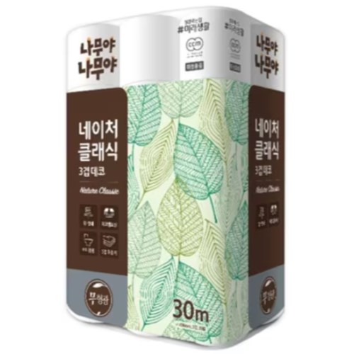나무야나무야 네이처 클래식 3겹 데코 30m (30롤)